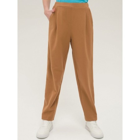 Pants for girls, height 146 cm, brown color-1