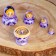 Matryoshka "Rose", lilac dress, 5 puppet, 10 cm