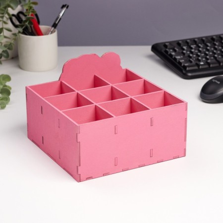 Organizer for storing trifles "You will succeed!" 9 departments 19x19x12-2