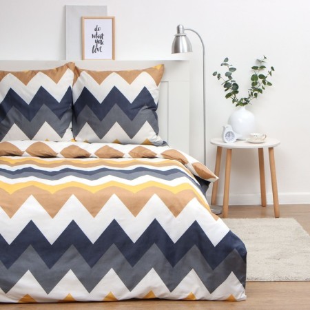 Bed linen saving and 2 joint venture "Zigzagi" (view 2) 175x215cm, 180x215cm, 70x70cm-2 pcs, polysatin, 80 g/m²-2