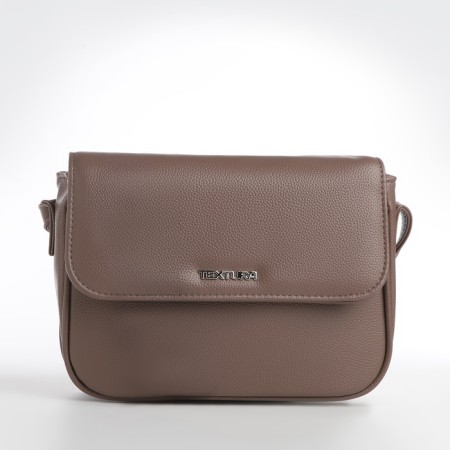 Women's bag Textura, messenger, small size, brown color-1
