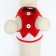 A set with a soft harness and a bow, size l, leash 120 x 1.5 cm, og 35-50 cm, red