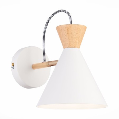 Wall lamp EVOLUCE. Sle125101-01. Modica. 1x40 W, E14, 16x21 cm, white, golden color