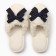 Women's slippers with an open nose, size 38-39, blue bow
