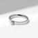 Xuping Ring Standard, white color in silver, size 18