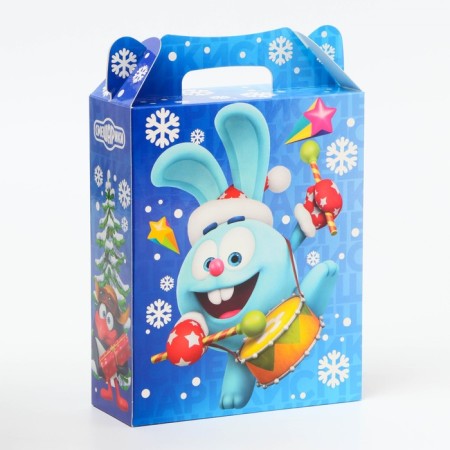 New Year. Gift box New Year's gift Chrome "Smeshariki" License 17 x 6.8 x 20.8 cm (+4 cm).-2