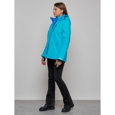 Ski jacket female, size 42, blue color-12
