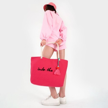 Bag Women's Beach Into the Sea, 50x34.5x14 cm, pink color-6
