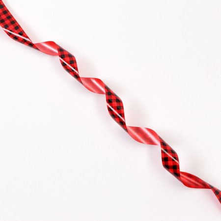 Tape for decor and gifts, "cage", red, 2 cm x 50 m-2