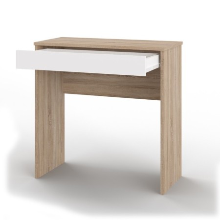 Written Nordik table with a box, 750x350x750, sonoma oak/white-2