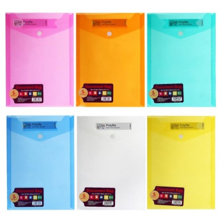 Folder-convert on the button, A5, 180 microns, vertical, corrugated, with pocket, mix