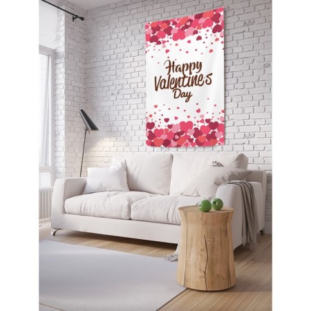 Decorative panel with photo printing "Valentine's Day", vertical, size 100x150 cm