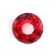 Handle button Cappio, red color "diamond", glass, d = 30 mm