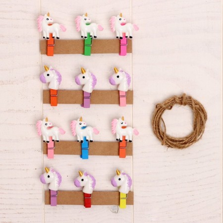 Set for photos and decor "Unicorns" 12 pcs.