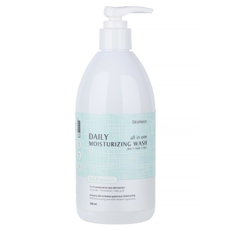 Shower gel Deoproce Daily All in One Moisturizing Wash, 390 ml