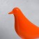 Polystone souvenir "Bird - long paws" Orange 23x17 cm