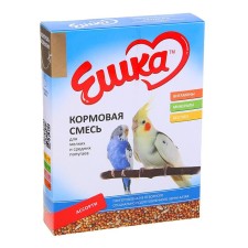 Корм «Ешка» для мелких и средних попугаев, ассорти, 500 г