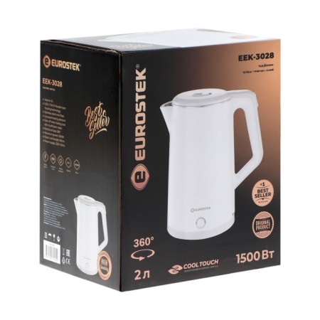 Electric kettle eurostek eek-3028, plastic, fire, 2 l, 1500 watts, white-7