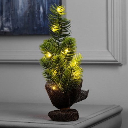 LED Figure "spruce" 30 x13 x13 cm, 10 LED, AG13X3 batteries (included), glow warm white
