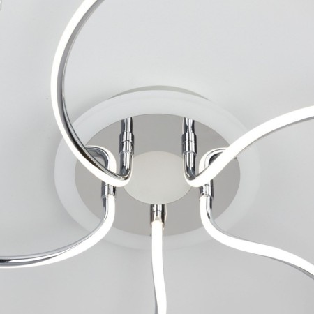 Ceiling chandelier Citilux "Dzhemini" CL229251E, 60x60x13 cm, 5x12W, LED, Gray color.-12