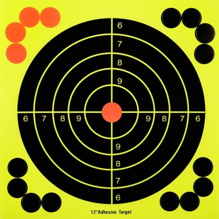 Michens Fluorescent "Circle" showing hit, self -adhesive, 30.5 cm
