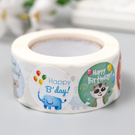 Stick Paper "Beast. Holiday" d = 2.5 cm 500 pcs in a roll 3x6.5x6.5 cm-2