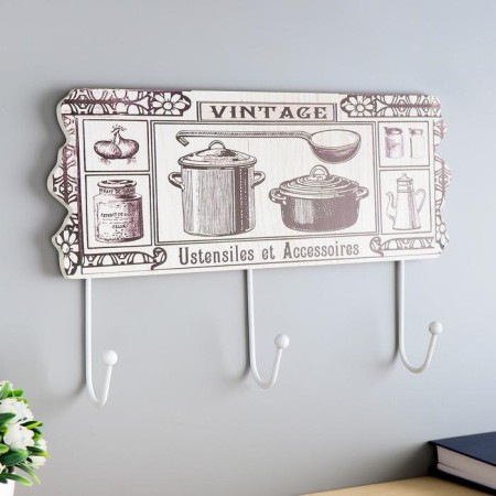 Decorative wood hooks "Vintage. Kitchen" 20x40x4.5 cm-1