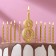 Set of candles number "8" + classic, gold, 10 cm