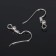 Schwenzi-crush with bead (set of 5 pairs), silver color