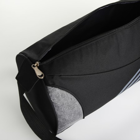 Sports bag with lightning, long belt, black/gray color-3