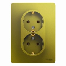 Розетка SchE GSL001024 Glossa, СП, 2 розетки, IP20
