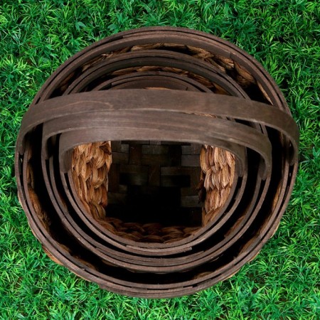 A set of wicker baskets, 3 pcs, 26.5 × 13.5/31.5 cm, 22 × 12.5/24.5 cm, 19 × 10.5/24.5 cm-1