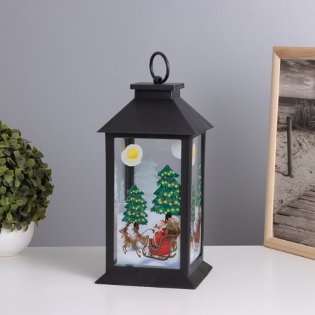 Lamp "Santa Klaus on Sani" 3haa Black 14x14x28.5cm