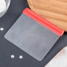 Confectionery spatula with a pen, 12 × 10 × 0.8 cm, red color