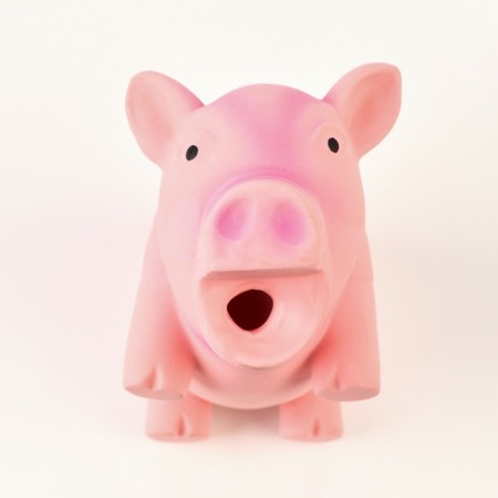 Grunting toy for dogs from latex "Piggy", 16 cm, pink-4