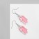 Earrings Assorted "Joy" hares, pink color in silver