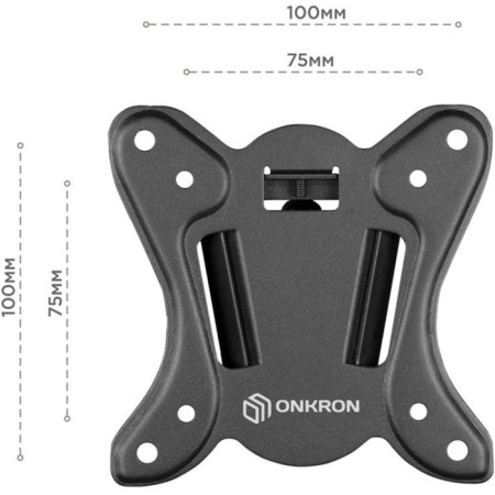 Broat Black Black Black 10 "-32" Max.25kg, wall-mounted bracket-2
