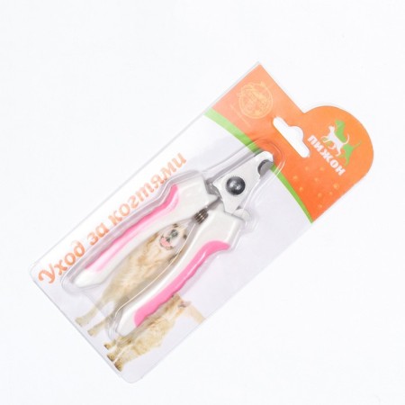 Small side claws with non -slip handles, a hole of 9 mm, pink with white-4