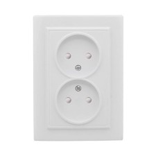 EKF ERR10-102-100 BASIC, SP, 2 sockets, SP Minsk 10A IP20 without grounding, white color 9547