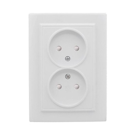 EKF ERR10-102-100 BASIC, SP, 2 sockets, SP Minsk 10A IP20 without grounding, white color 9547
