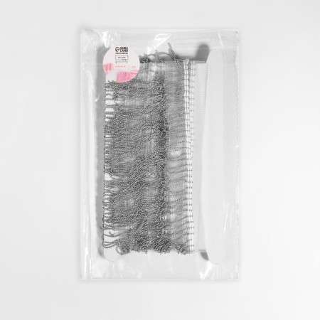 Metallized braid "fringe", 5 cm, 4.5 ± 0.5 m, white color-3