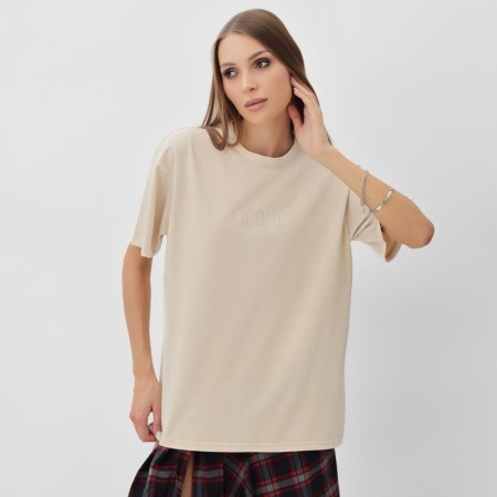Women's T -shirt Mist icon made of boiled cotton, p. S, milk