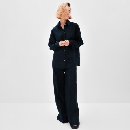 Female blouse minku: safari color blue, size 48-2