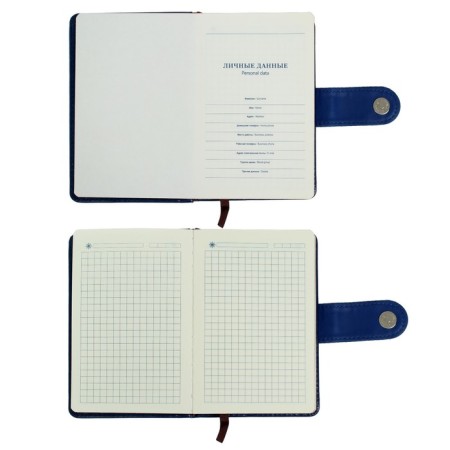 Diary Lowed A6, 120 sheets in a cage, tinted cut, with a knife, PVC cover, mix-8