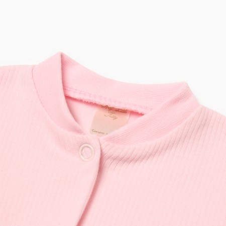 Body baby with a long sleeve (with buttons), pink color, height 56-1