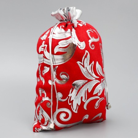 Bag gift plush "Santa Claus", embossing, 20 x 30 cm +/- 1.5 cm, New Year-2