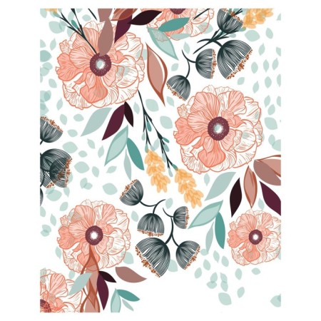 Pillow Cut "Pastel poppies, decorative, size 16x45 cm-1