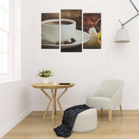 Modular painting on the subframe "Coffee" 2CT-25.5*50.5cm, 30.5*60cm, 60x100 cm-1