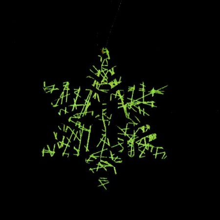 New Year's suspension with “Snowflake” backlight 7 × 8 × 19 cm-3