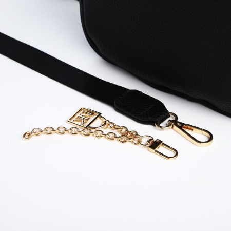 Women's bag of artificial leather "Black", 19x14x6 cm.-5